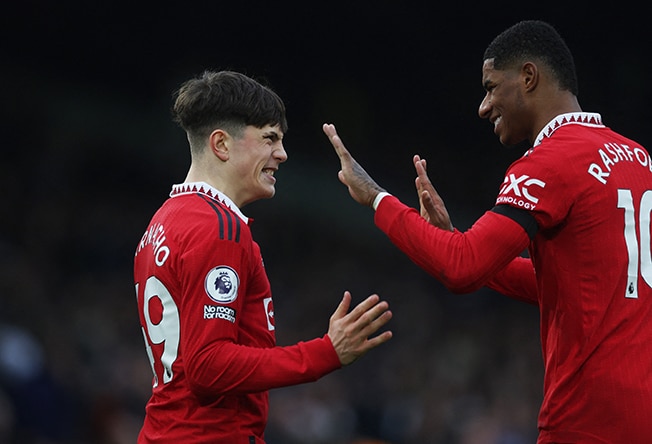 Rashford và Garnacho chơi ăn ý