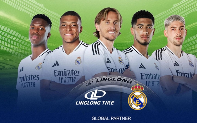 Real Madrid đã công bố hợp đồng tài trợ toàn cầu với LingLong Tire